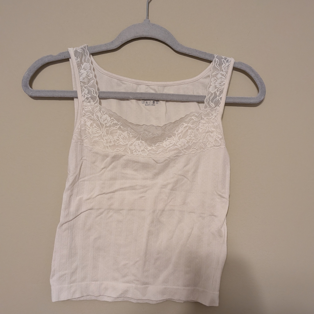 Ivory Lace Trim Camisole